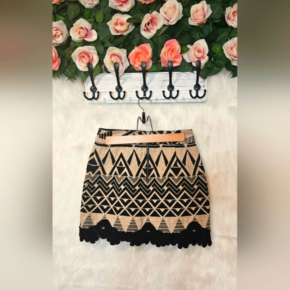 Topshop Geo Print Knit Mini Skirt (Rare) - Picture 3 of 7